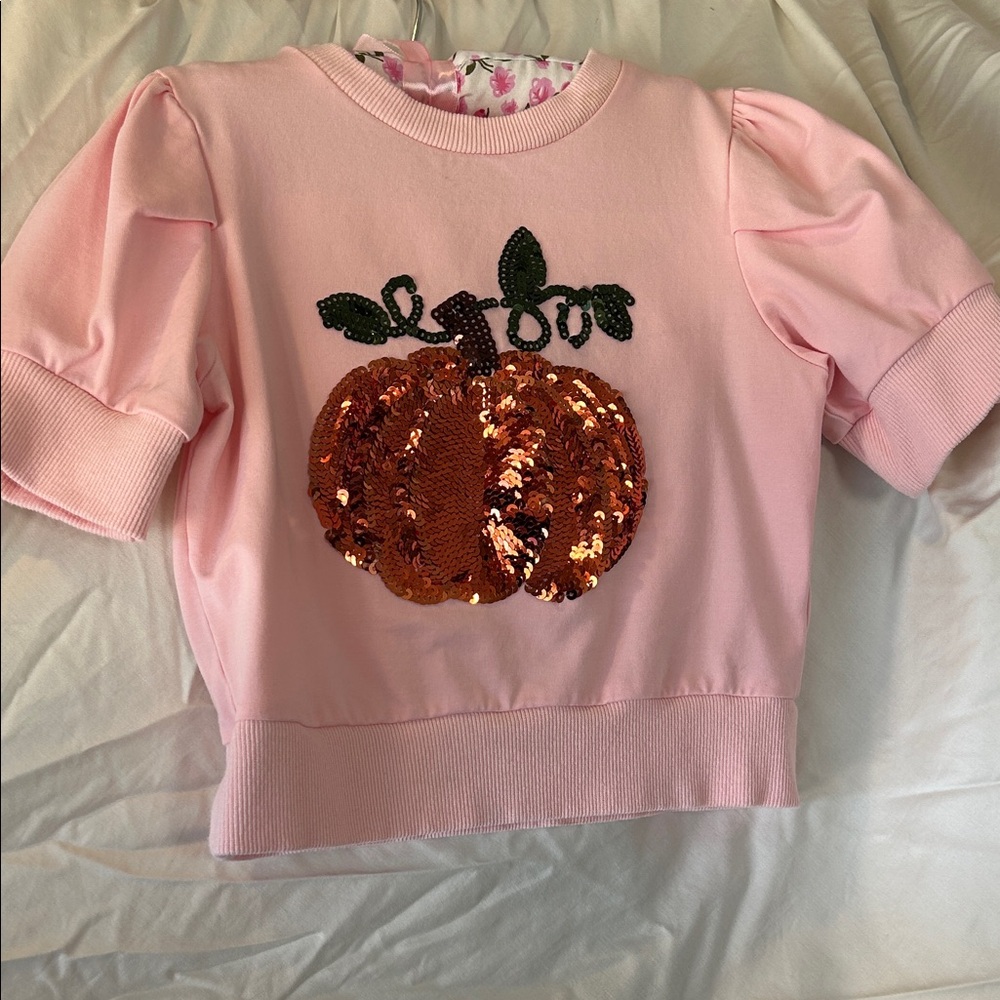 Pumpkin Sequin sweatshirt